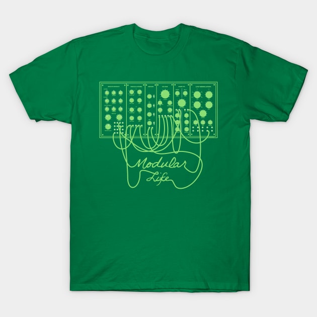 Modular Synth Eurorack Synthesizer T-Shirt by Mewzeek_T